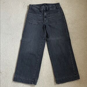 Women's Free Assembly Black Wash Cropped Jeans | Size 8